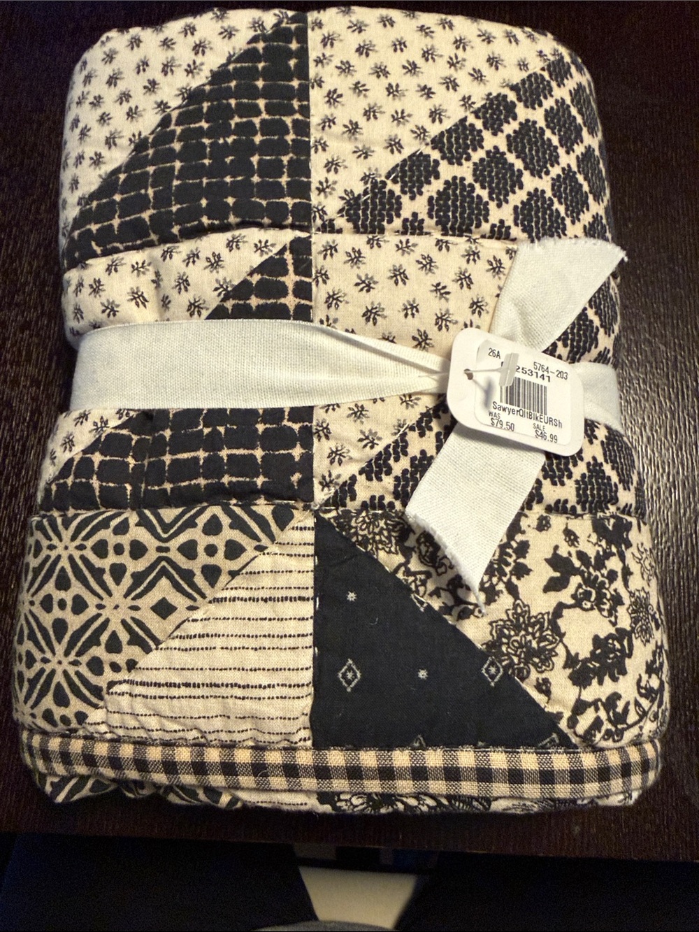 Pottery Barn Sawyer Reversible Quilted Euro Pillow Sham 26” x 26”